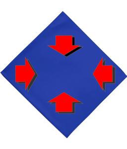 Вышивка в центре по диагонали